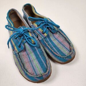 Twisted X® Wild Blue Yonder Driving Canvas Shoe Women Size 8 M